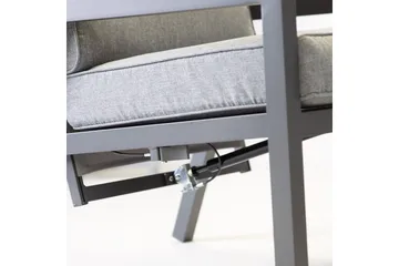 Möbelset Casper Utebord Utesoffa Och 2 Utestolar Mörkgrå - Utemöbler & utemiljö - Loungemöbler - Loungeset & loungegrupp