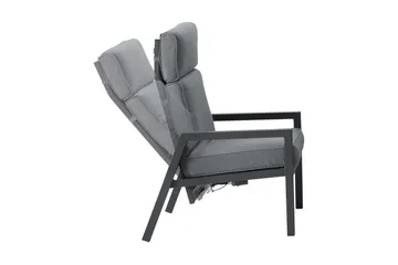 Möbelset Casper Utebord Utesoffa Och 2 Utestolar Mörkgrå - Utemöbler & utemiljö - Loungemöbler - Loungeset & loungegrupp