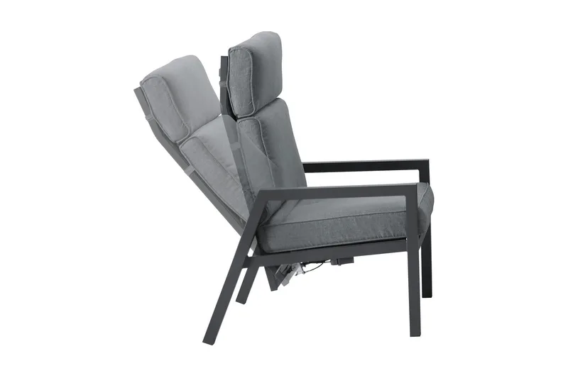 Möbelset Casper Utebord Utesoffa Och 2 Utestolar Mörkgrå - Utemöbler & utemiljö - Loungemöbler - Loungeset & loungegrupp