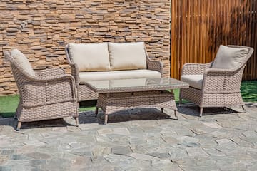 Möbelset EDEN Utebord Utesoffa och 2 Utefåtöljer - Utemöbler & utemiljö - Loungemöbler - Loungeset & loungegrupp