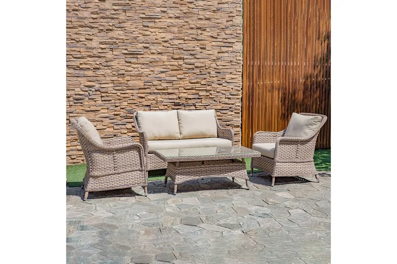 Möbelset EDEN Utebord Utesoffa och 2 Utefåtöljer - Utemöbler & utemiljö - Loungemöbler - Loungeset & loungegrupp