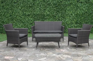 Möbelset WATERS Utebord Utesoffa och 2 Utestolar - Utemöbler & utemiljö - Loungemöbler - Loungeset & loungegrupp