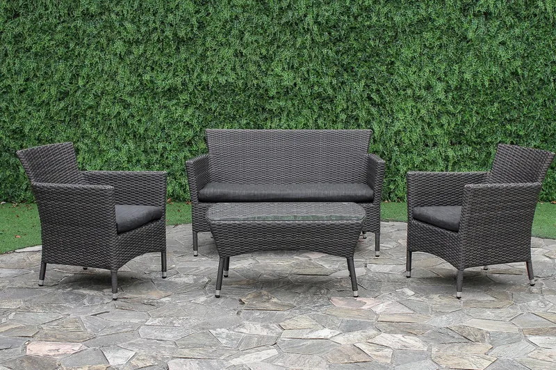 Möbelset WATERS Utebord Utesoffa och 2 Utestolar - Utemöbler & utemiljö - Loungemöbler - Loungeset & loungegrupp