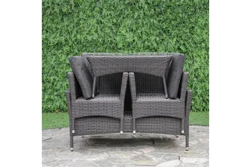 Möbelset WATERS Utebord Utesoffa och 2 Utestolar - Utemöbler & utemiljö - Loungemöbler - Loungeset & loungegrupp