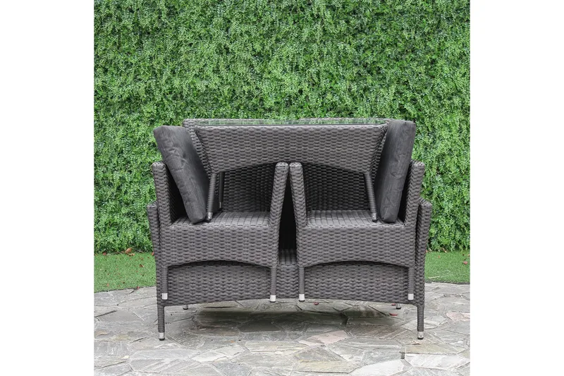 Möbelset WATERS Utebord Utesoffa och 2 Utestolar - Utemöbler & utemiljö - Loungemöbler - Loungeset & loungegrupp