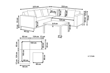 Madielyn Loungegrupp Utomhus - Beige - Utemöbler & utemiljö - Loungemöbler - Loungeset & loungegrupp