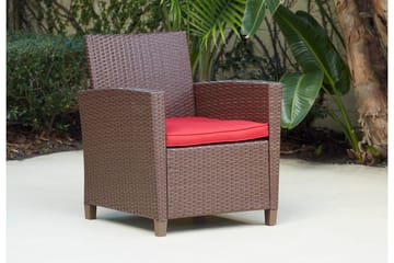 Malmo Loungegrupp Utomhus Konstrotting Brun - Dorel Home - Utemöbler & utemiljö - Loungemöbler - Loungeset & loungegrupp