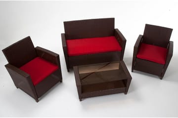 Malmo Loungegrupp Utomhus Konstrotting Brun - Dorel Home - Utemöbler & utemiljö - Loungemöbler - Loungeset & loungegrupp