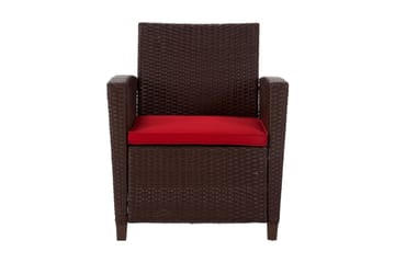 Malmo Loungegrupp Utomhus Konstrotting Brun - Dorel Home - Utemöbler & utemiljö - Loungemöbler - Loungeset & loungegrupp