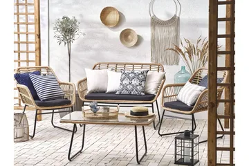 Malvedo Soffgrupp Utomhus - Natur/Svart - Utemöbler & utemiljö - Loungemöbler - Loungeset & loungegrupp