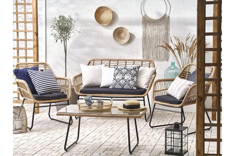 Malvedo Soffgrupp Utomhus - Natur/Svart - Utemöbler & utemiljö - Loungemöbler - Loungeset & loungegrupp