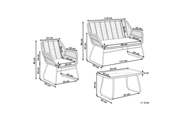 Malvedo Soffgrupp Utomhus - Natur/Svart - Utemöbler & utemiljö - Loungemöbler - Loungeset & loungegrupp
