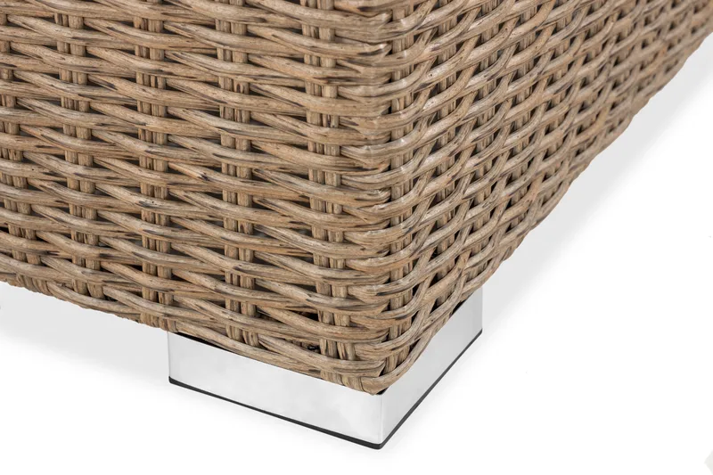 Marcus 6-sits Loungegrupp - Mörkbeige / Vita dynor - Utemöbler & utemiljö - Loungemöbler - Loungeset & loungegrupp