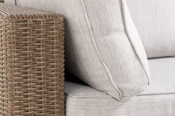 Marcus 6-sits Loungegrupp - Mörkbeige / Vita dynor - Utemöbler & utemiljö - Loungemöbler - Loungeset & loungegrupp