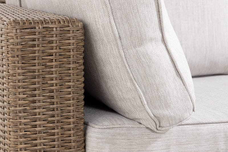 Marcus 6-sits Loungegrupp - Mörkbeige / Vita dynor - Utemöbler & utemiljö - Loungemöbler - Loungeset & loungegrupp