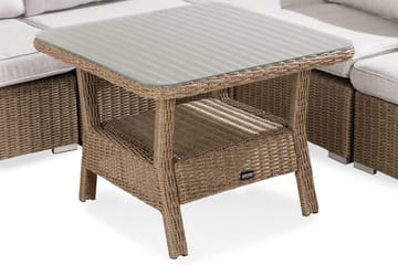 Marcus 6-sits Loungegrupp - Mörkbeige / Vita dynor - Utemöbler & utemiljö - Loungemöbler - Loungeset & loungegrupp