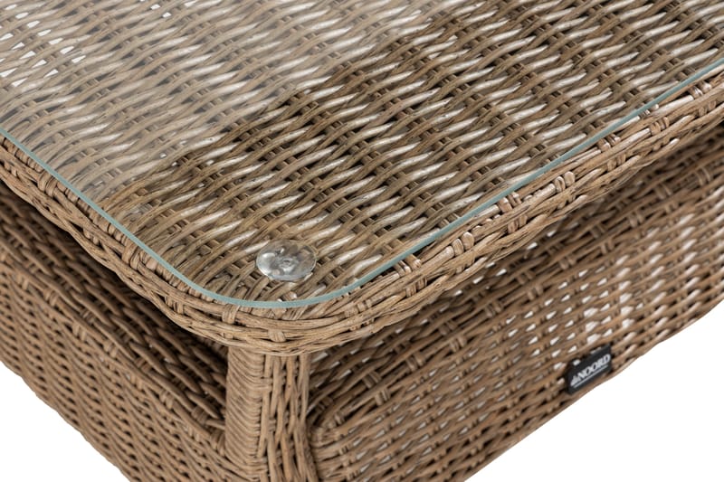 Marcus 6-sits Loungegrupp - Mörkbeige / Vita dynor - Utemöbler & utemiljö - Loungemöbler - Loungeset & loungegrupp