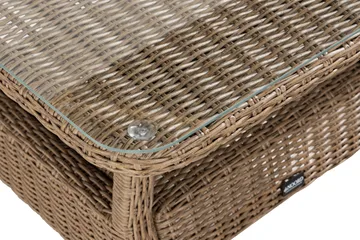 Marcus 6-sits Loungegrupp - Mörkbeige / Vita dynor - Utemöbler & utemiljö - Loungemöbler - Loungeset & loungegrupp