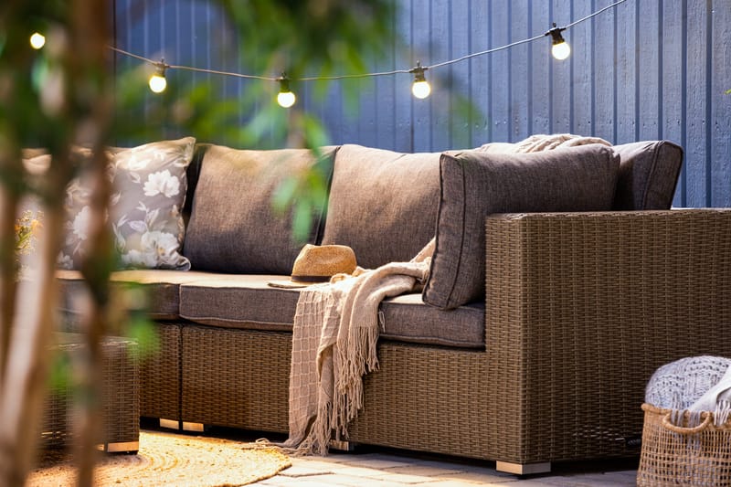 Marcus Loungegrupp - Brun / Svarta dynor - Utemöbler & utemiljö - Loungemöbler - Loungeset & loungegrupp