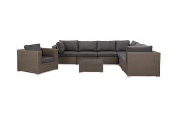 Marcus Loungegrupp - Brun / Svarta dynor - Utemöbler & utemiljö - Loungemöbler - Loungeset & loungegrupp