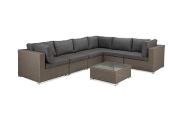 Marcus Loungegrupp - Brun / Svarta dynor - Utemöbler & utemiljö - Loungemöbler - Loungeset & loungegrupp