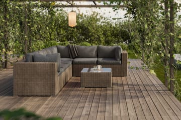 Marcus Loungegrupp - Brun / Svarta dynor - Utemöbler & utemiljö - Loungemöbler - Loungeset & loungegrupp