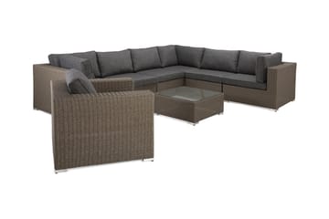 Marcus Loungegrupp - Brun / Svarta dynor - Utemöbler & utemiljö - Loungemöbler - Loungeset & loungegrupp