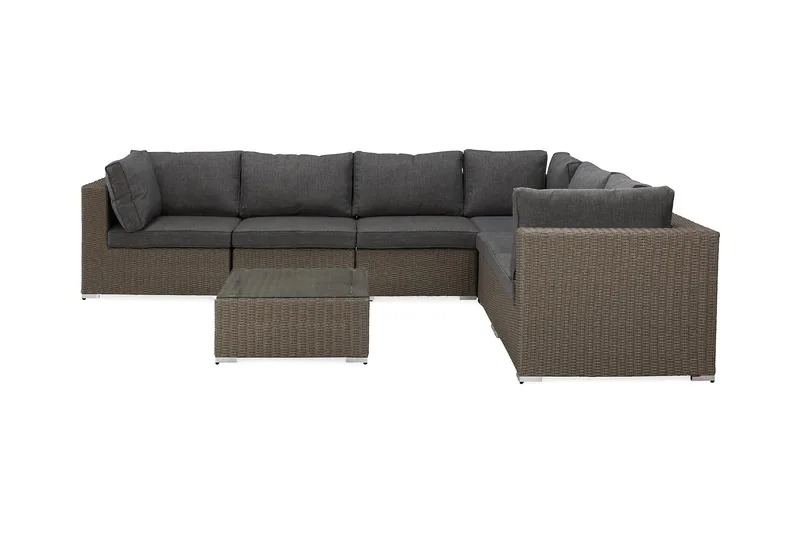 Marcus Loungegrupp - Brun / Svarta dynor - Utemöbler & utemiljö - Loungemöbler - Loungeset & loungegrupp