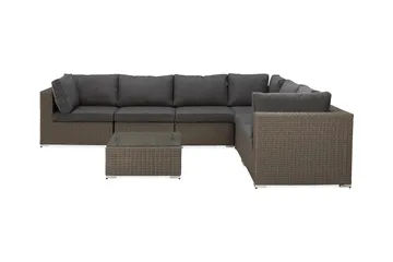 Marcus Loungegrupp - Brun / Svarta dynor - Utemöbler & utemiljö - Loungemöbler - Loungeset & loungegrupp