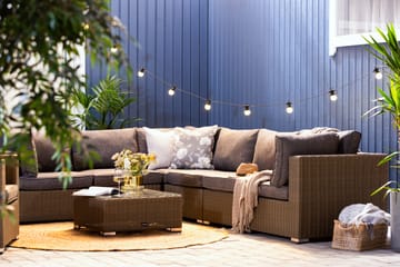 Marcus Loungegrupp - Brun / Svarta dynor - Utemöbler & utemiljö - Loungemöbler - Loungeset & loungegrupp