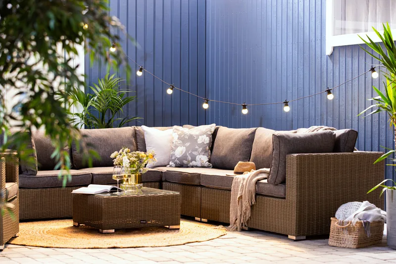 Marcus Loungegrupp - Brun / Svarta dynor - Utemöbler & utemiljö - Loungemöbler - Loungeset & loungegrupp