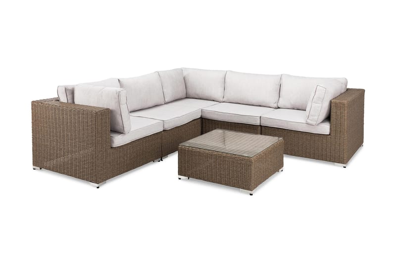 Marcus Loungegrupp - Sand / Vita dynor - Utemöbler & utemiljö - Loungemöbler - Loungeset & loungegrupp