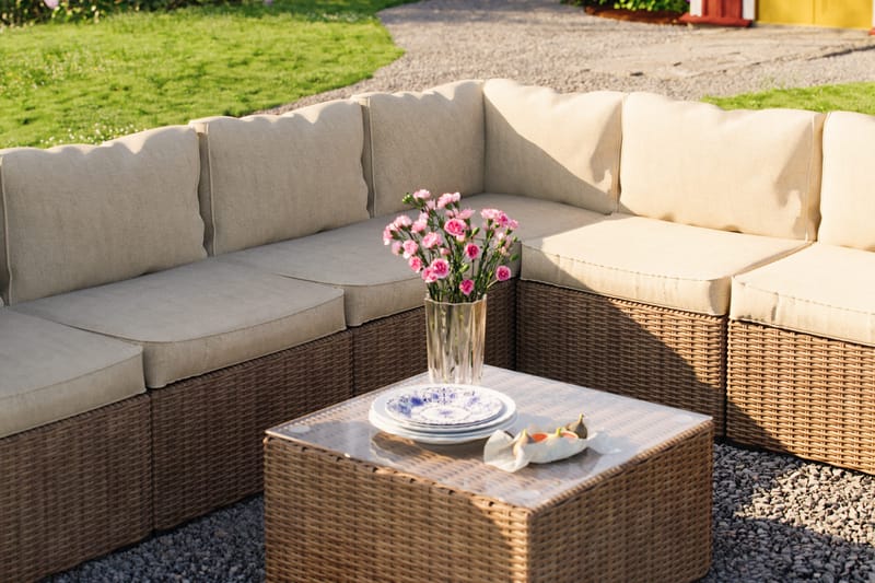 Marcus Loungegrupp - Sand / Vita dynor - Utemöbler & utemiljö - Loungemöbler - Loungeset & loungegrupp