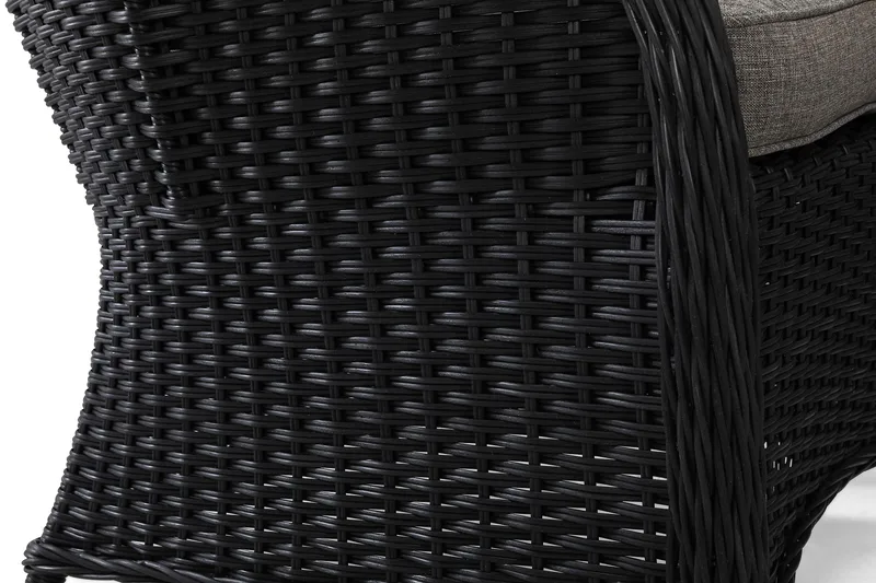 Marcus Soffgrupp 2-sits Ink. Fåtöljer - Svart / Gråa dynor - Utemöbler & utemiljö - Loungemöbler - Loungeset & loungegrupp