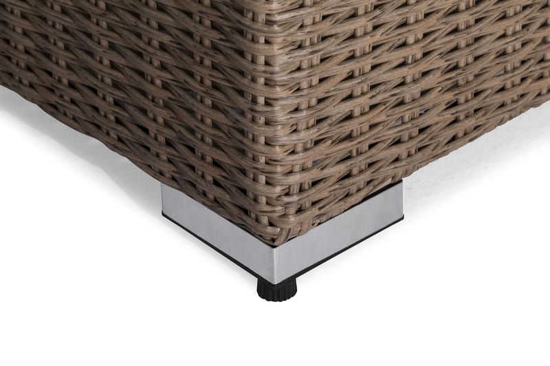 Marcus Stor Loungegrupp Utomhus - 6-sits Loungeset i Konstrotting för Uteplats och Trädgård - Beige / Vita dynor - Utemöbler & utemiljö - Loungemöbler - Loungeset & loungegrupp