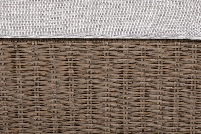 Marcus Stor Loungegrupp Utomhus - 7-sits Loungeset i Konstrotting för Uteplats och Trädgård - Beige / Vita dynor - Utemöbler & utemiljö - Loungemöbler - Loungeset & loungegrupp