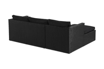 Mendoza Soffgrupp 4-sits Svart - Svart / Svarta dynor - Utemöbler & utemiljö - Loungemöbler - Loungeset & loungegrupp