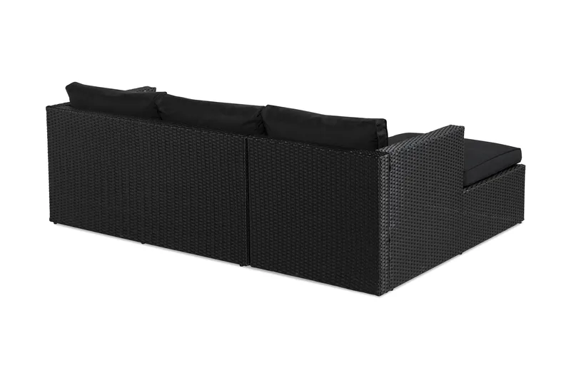 Mendoza Soffgrupp 4-sits Svart - Svart / Svarta dynor - Utemöbler & utemiljö - Loungemöbler - Loungeset & loungegrupp