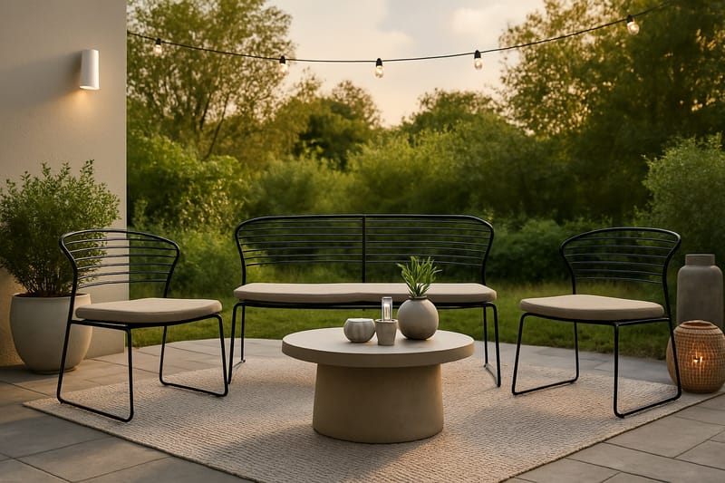 Milano Loungegrupp Utomhus - Beige - Utemöbler & utemiljö - Loungemöbler - Loungeset & loungegrupp