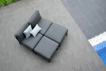 Palau Fåtölj med Fotpall - Grå - Utemöbler & utemiljö - Loungemöbler - Loungestol utomhus