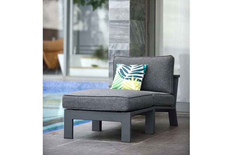 Palau Fåtölj med Fotpall - Grå - Utemöbler & utemilj ö - Loungemöbler - Loungestol utomhus