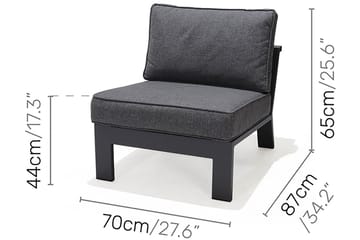 Palau Fåtölj med Fotpall - Grå - Utemöbler & utemiljö - Loungemöbler - Loungestol utomhus