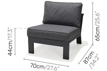 Palau Fåtölj med Fotpall - Grå - Utemöbler & utemiljö - Loungemöbler - Loungestol utomhus