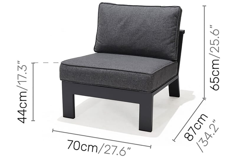 Palau Fåtölj med Fotpall - Grå - Utemöbler & utemiljö - Loungemöbler - Loungestol utomhus