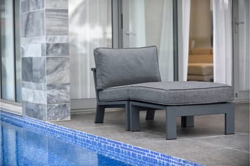 Palau Fåtölj med Fotpall - Grå - Utemöbler & utemiljö - Loungemöbler - Loungestol utomhus