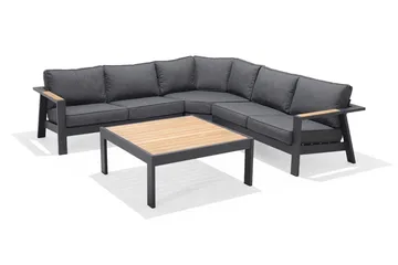 Palau Loungegrupp Utomhus 5-sits - Trä/Grå - Utemöbler & utemiljö - Loungemöbler - Loungeset & loungegrupp