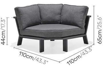 Palau Loungegrupp Utomhus 5-sits - Trä/Grå - Utemöbler & utemiljö - Loungemöbler - Loungeset & loungegrupp