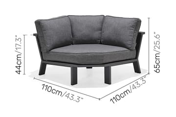 Palau Loungegrupp Utomhus 6-sits - Trä/Grå - Utemöbler & utemiljö - Loungemöbler - Loungeset & loungegrupp