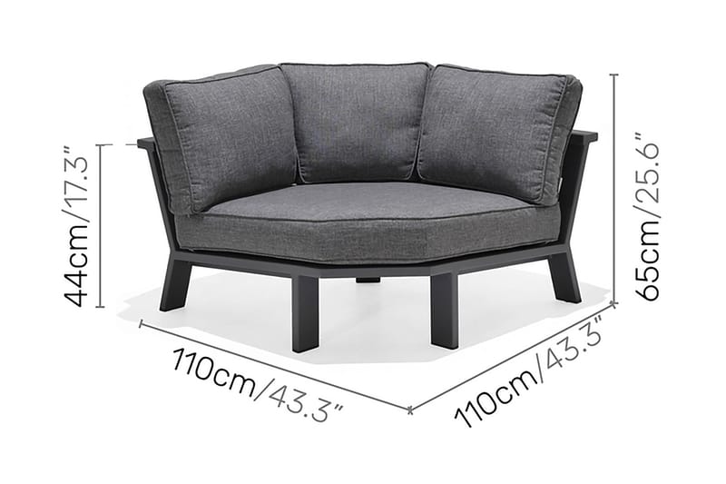 Palau Loungegrupp Utomhus 6-sits - Trä/Grå - Utemöbler & utemiljö - Loungemöbler - Loungeset & loungegrupp