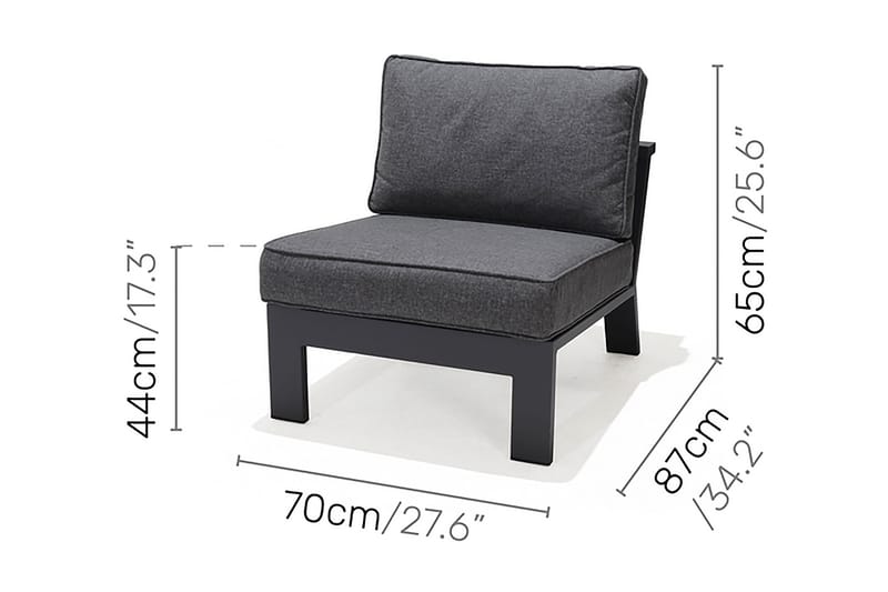 Palau Loungegrupp Utomhus 6-sits - Trä/Grå - Utemöbler & utemiljö - Loungemöbler - Loungeset & loungegrupp